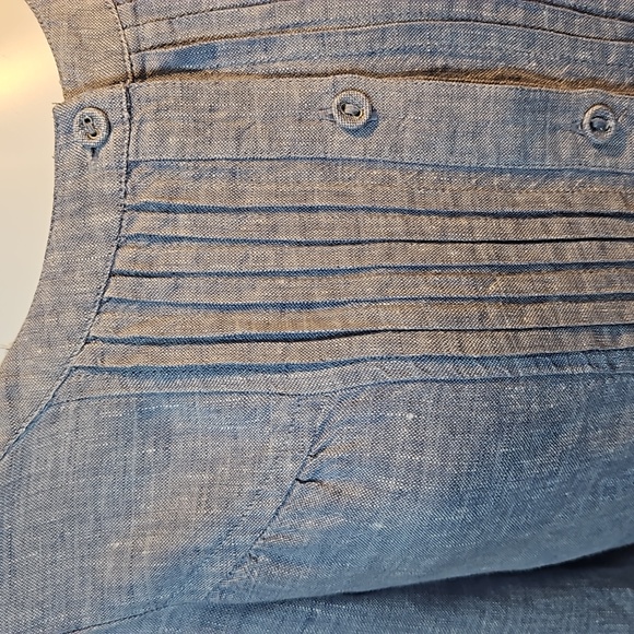 NWOT Size 10, 100% linen summer blouse / tunic, great with jeans, beach cover-up - Picture 5 of 16